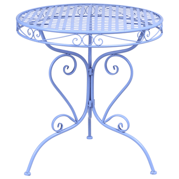 Bistrobord udendørs Albinia 70 cm Jern - Blå - Havemøbler - Balkon - Balkonmøbler - Altanborde