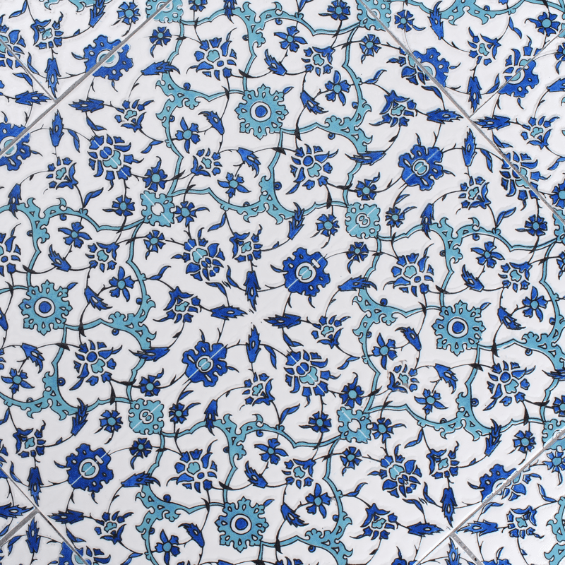 Bistrobord udendørs Chapeco 60 cm Jern - Sort/Blå/Hvid - Havemøbler - Balkon - Balkonmøbler - Altanborde