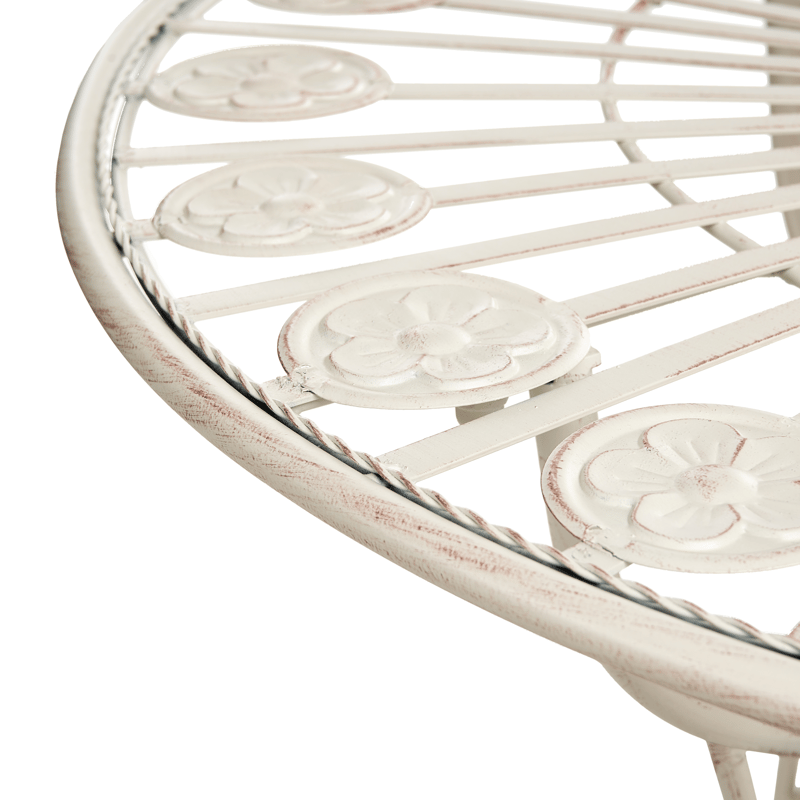 Bistrobord udendørs Coggia 80 cm Jern - Beige - Havemøbler - Balkon - Balkonmøbler - Altanborde