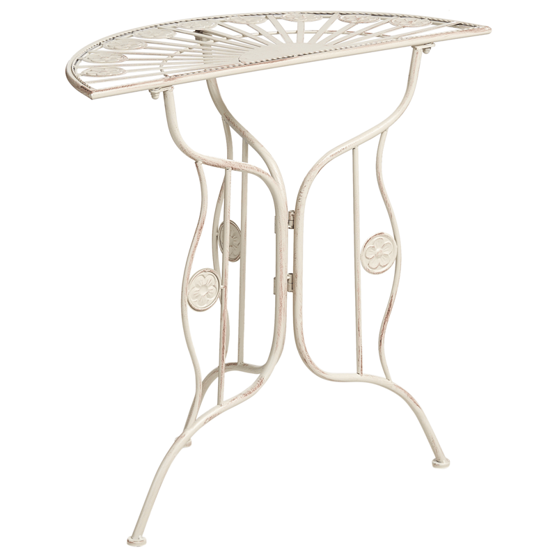 Bistrobord udendørs Coggia 80 cm Jern - Beige - Havemøbler - Balkon - Balkonmøbler - Altanborde