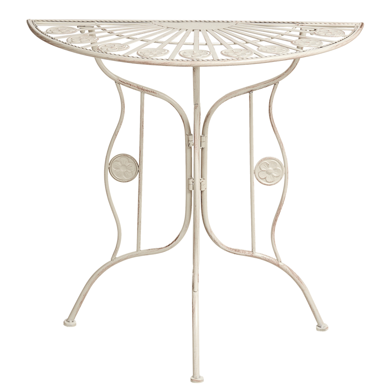 Bistrobord udendørs Coggia 80 cm Jern - Beige - Havemøbler - Balkon - Balkonmøbler - Altanborde
