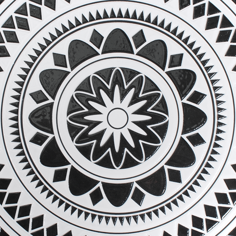 Bistrobord udendørs Comiso 60 cm Jern - Sort/Hvid - Havemøbler - Balkon - Balkonmøbler - Altanborde