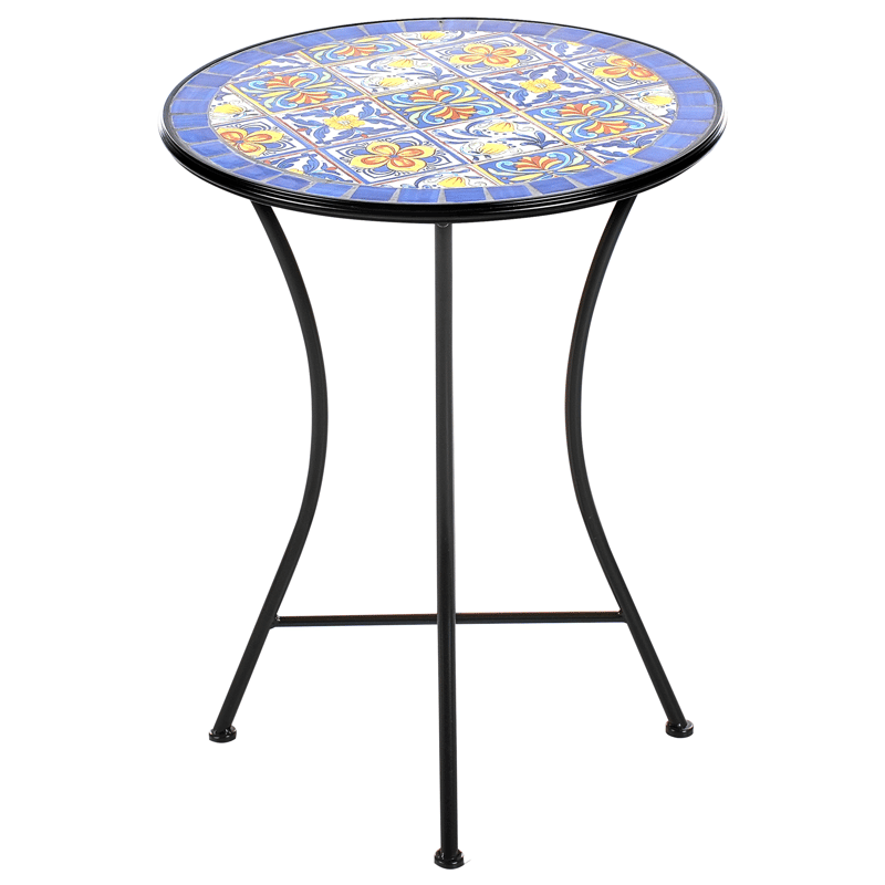 Bistrobord udendørs Coriano 60 cm Jern - Sort/Blå - Havemøbler - Balkon - Balkonmøbler - Altanborde