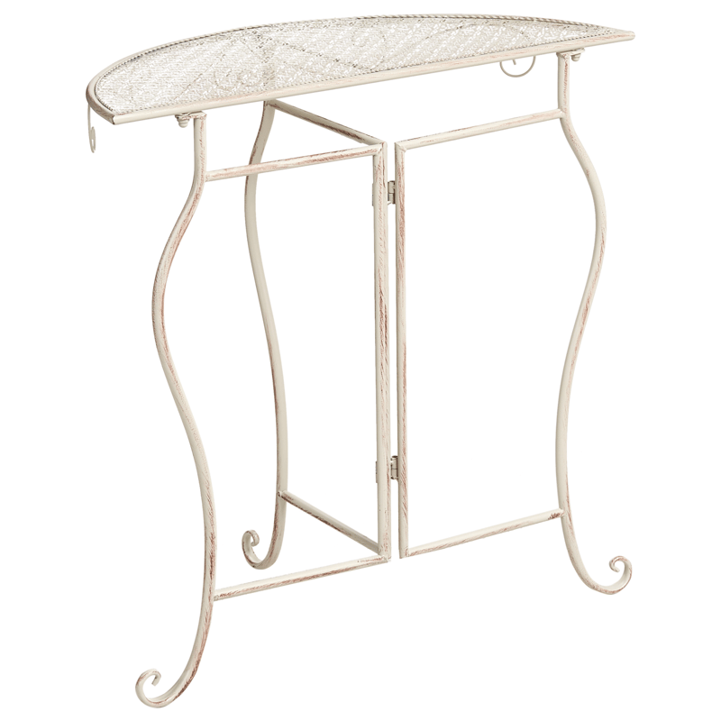 Bistrobord udendørs Folelli 80 cm Jern - Beige - Havemøbler - Balkon - Balkonmøbler - Altanborde