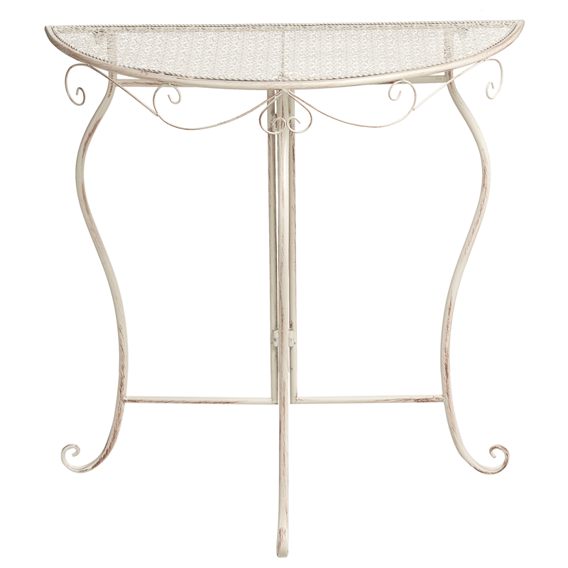 Bistrobord udendørs Folelli 80 cm Jern - Beige - Havemøbler - Balkon - Balkonmøbler - Altanborde