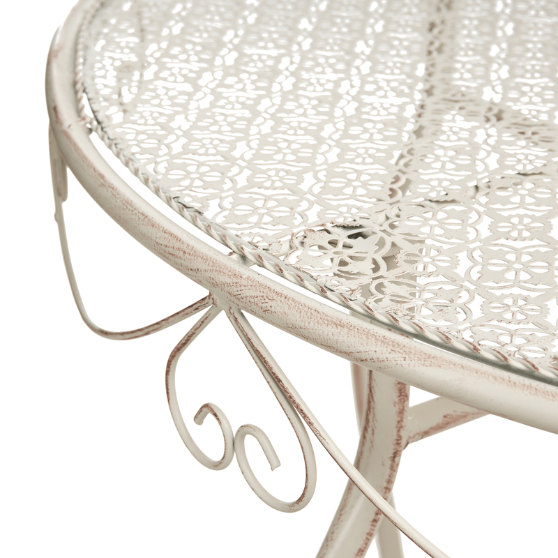 Bistrobord udendørs Folelli 80 cm Jern - Beige - Havemøbler - Balkon - Balkonmøbler - Altanborde