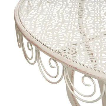 Bistrobord udendørs Juina 80 cm Jern - Beige - Havemøbler - Balkon - Balkonmøbler - Altanborde