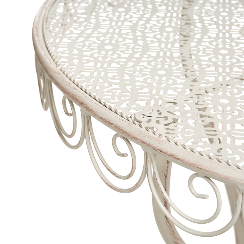 Bistrobord udendørs Juina 80 cm Jern - Beige - Havemøbler - Balkon - Balkonmøbler - Altanborde