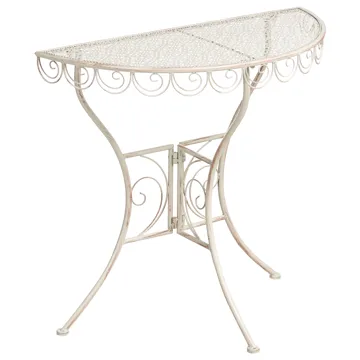 Bistrobord udendørs Juina 80 cm Jern - Beige - Havemøbler - Balkon - Balkonmøbler - Altanborde