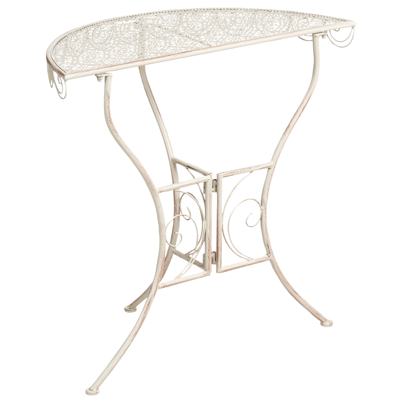 Bistrobord udendørs Juina 80 cm Jern - Beige - Havemøbler - Balkon - Balkonmøbler - Altanborde