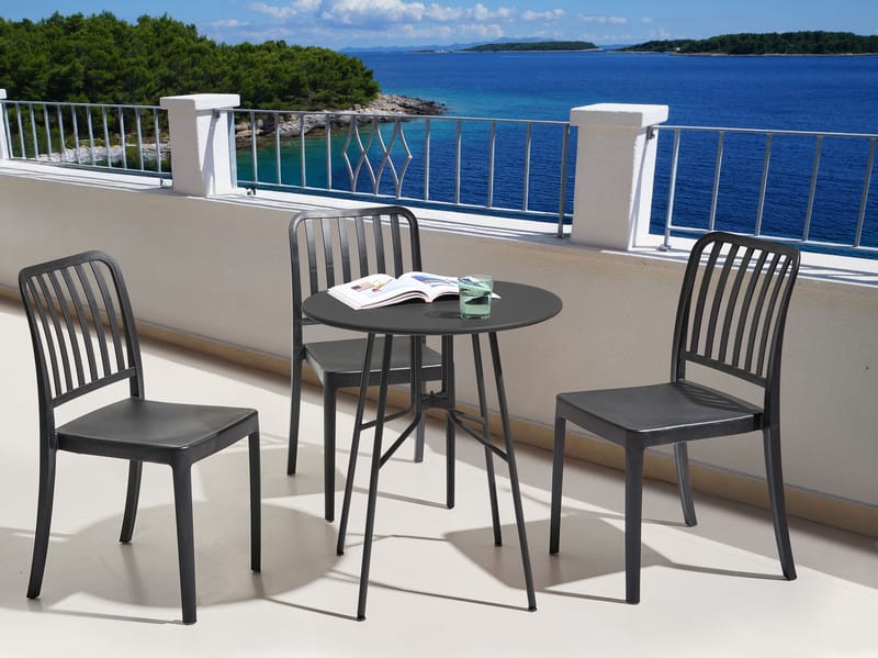 Bistrobord udendørs Taltal 64 cm - Sort - Havemøbler - Balkon - Balkonmøbler - Altanborde