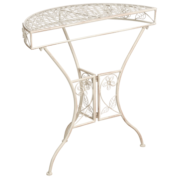 Bistrobord udendørs Yaviza 80 cm Jern - Beige - Havemøbler - Balkon - Balkonmøbler - Altanborde