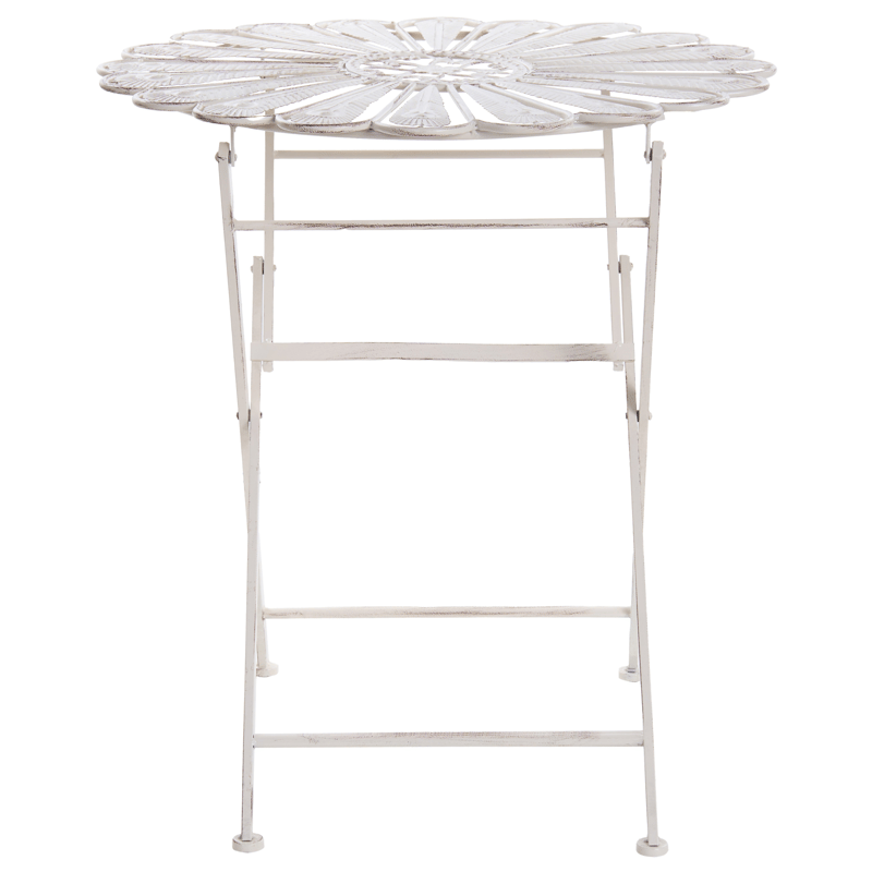 Bistrobord udendørs Pavia 71 cm Jern - Hvid - Havemøbler - Balkon - Balkonmøbler - Altanborde