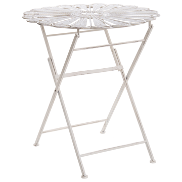 Bistrobord udendørs Pavia 71 cm Jern - Hvid - Havemøbler - Balkon - Balkonmøbler - Altanborde
