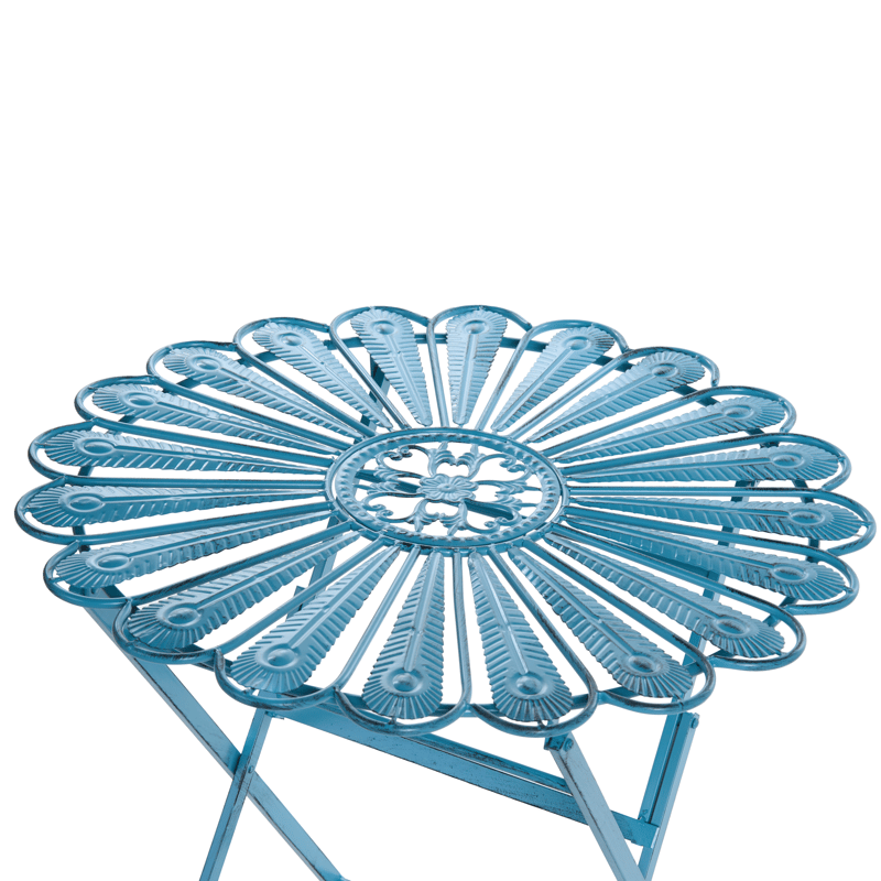 Bistrobord udendørs Pavia 71 cm Jern - Blå - Havemøbler - Balkon - Balkonmøbler - Altanborde