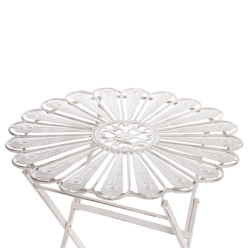 Bistrobord udendørs Pavia 71 cm Jern - Hvid - Havemøbler - Balkon - Balkonmøbler - Altanborde