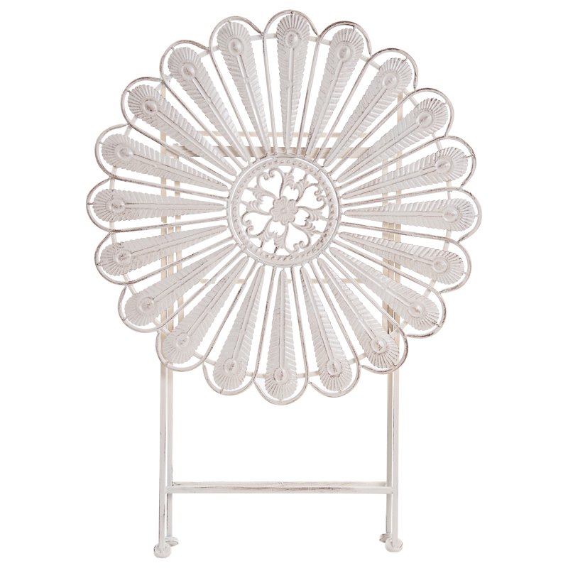 Bistrobord udendørs Pavia 71 cm Jern - Hvid - Havemøbler - Balkon - Balkonmøbler - Altanborde