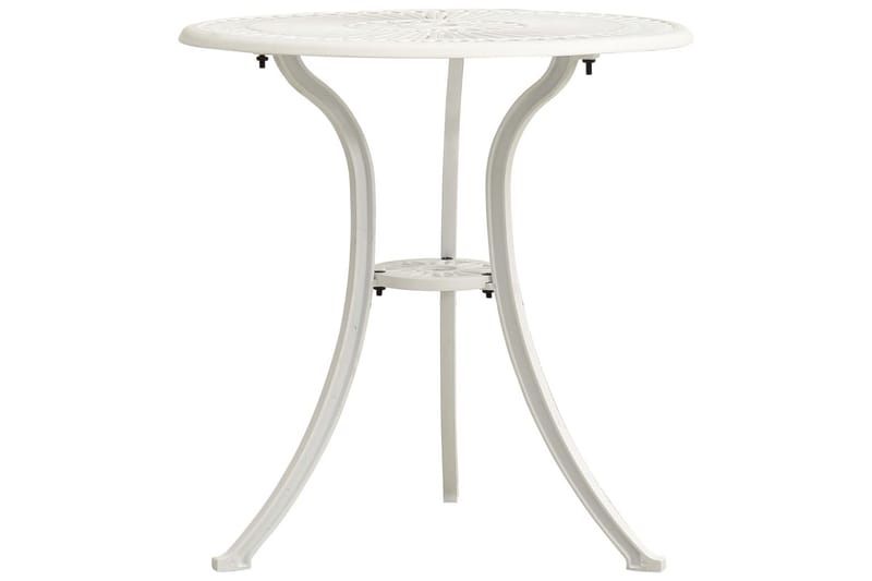 bistrosæt 3 dele støbt aluminium hvid - Hvid - Havemøbler - Balkon - Balkonmøbler - Altansæt