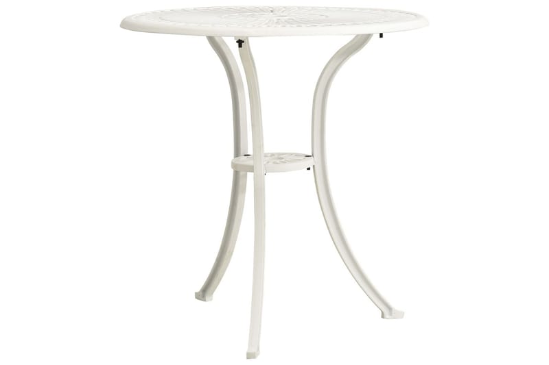 bistrosæt 3 dele støbt aluminium hvid - Hvid - Havemøbler - Balkon - Balkonmøbler - Altansæt