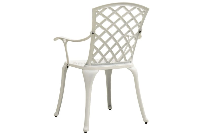 bistrosæt 3 dele støbt aluminium hvid - Hvid - Havemøbler - Balkon - Balkonmøbler - Altansæt