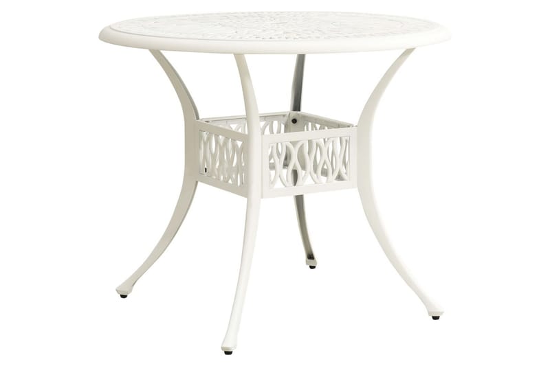 bistrosæt 3 dele støbt aluminium hvid - Hvid - Havemøbler - Balkon - Balkonmøbler - Altansæt