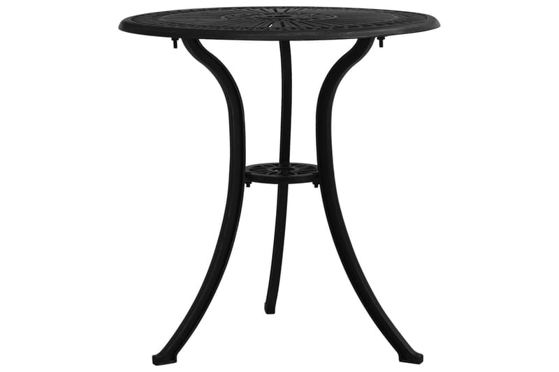 bistrosæt 3 dele støbt aluminium sort - Sort - Havemøbler - Balkon - Balkonmøbler - Altansæt