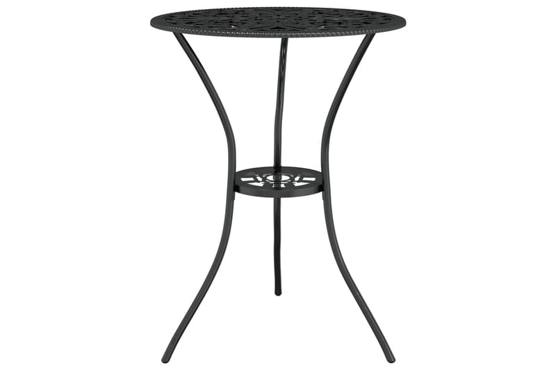 bistrosæt 3 dele støbt aluminium sort - Sort - Havemøbler - Balkon - Balkonmøbler - Altansæt