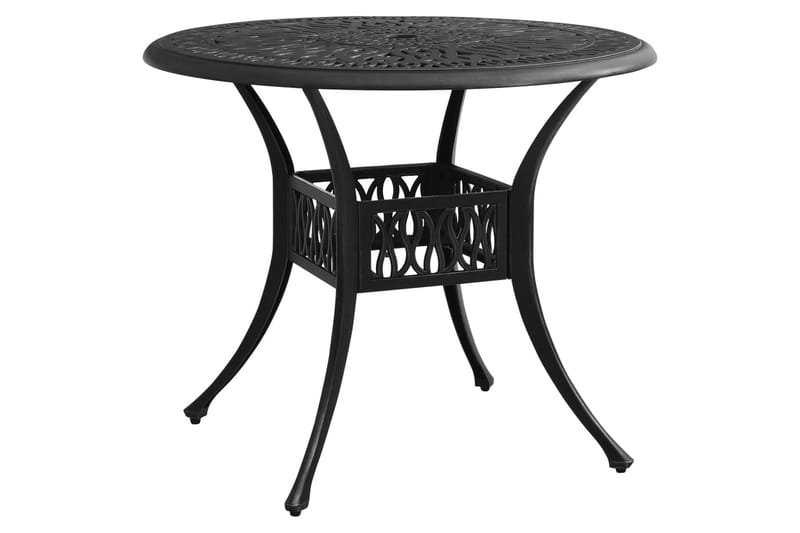bistrosæt 5 dele støbt aluminium sort - Sort - Havemøbler - Balkon - Balkonmøbler - Altansæt
