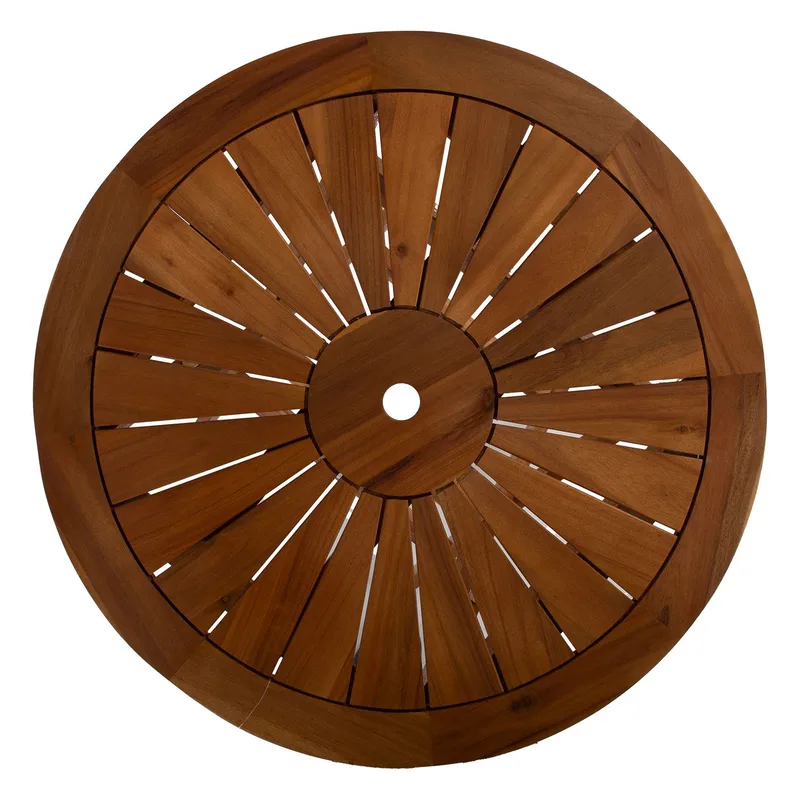 Bord HOME4YOU Fabiola D80x72 cm Akacie - brun - Havemøbler - Balkon - Balkonmøbler - Altanborde