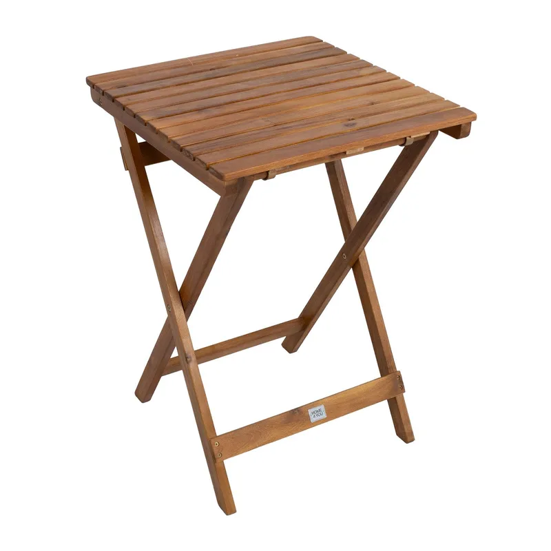Bord HOME4YOU Gwen 50x50x70 cm Akacie - Brun - Havemøbler - Balkon - Balkonmøbler - Altanborde