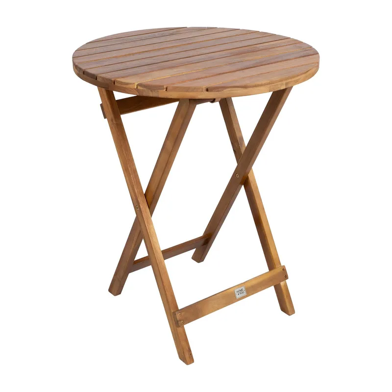 Bord HOME4YOU Gwen D60x72 cm akacie - brun - Havemøbler - Balkon - Balkonmøbler - Altanborde