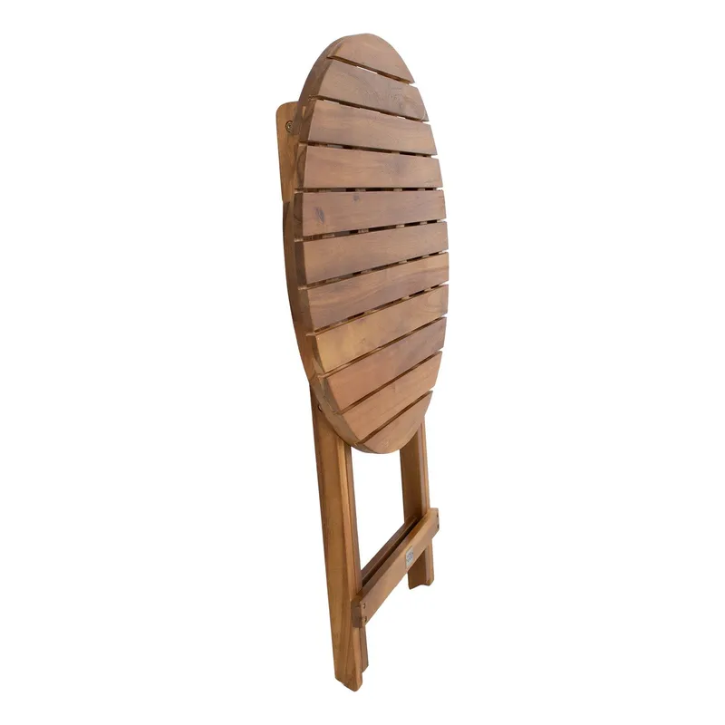 Bord HOME4YOU Gwen D60x72 cm akacie - brun - Havemøbler - Balkon - Balkonmøbler - Altanborde