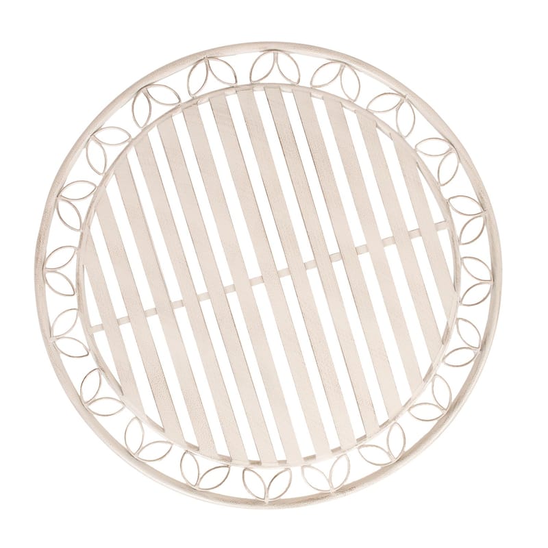 Bord HOME4YOU Jasmine D70x75 cm Antikhvid metal - antik hvid - Havemøbler - Balkon - Balkonmøbler - Altanborde