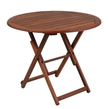 Bord HOME4YOU Nantes D70x74 cm Meranti - brun - Havemøbler - Balkon - Balkonmøbler - Altanborde