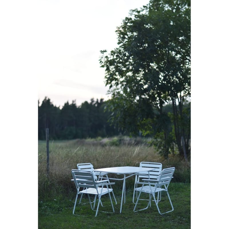 Bordsæt Varax Retro 403 + 4 stk 305 Hvid - Hvid - Havemøbler - Balkon - Balkonmøbler - Altansæt