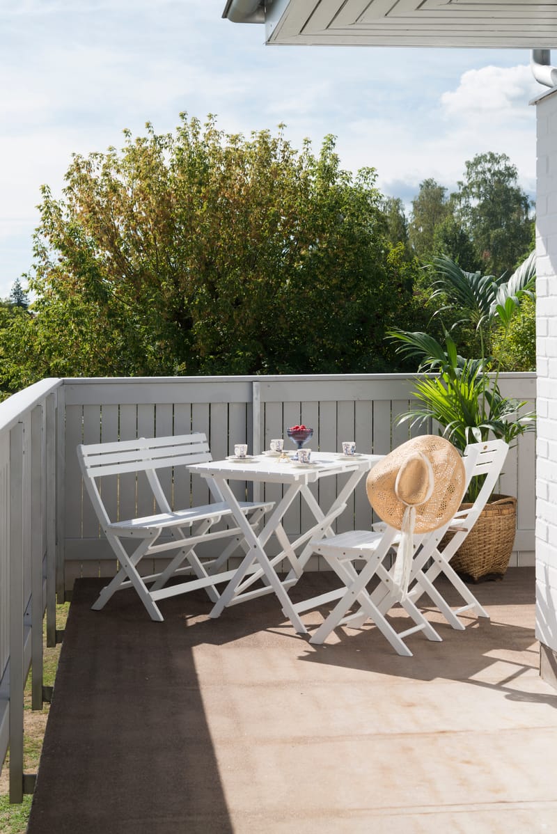 Cafèbord Hillerstorp Åre Hvid 95 x 72 cm - Hvid - Havemøbler - Balkon - Balkonmøbler - Altanborde