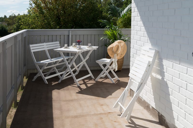 Cafèbord Hillerstorp Åre Hvid 95 x 72 cm - Hvid - Havemøbler - Balkon - Balkonmøbler - Altanborde