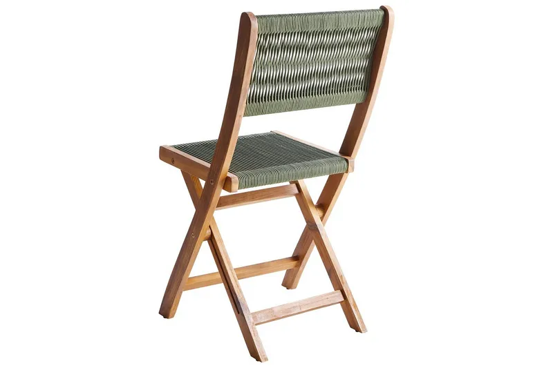 Cafégruppe Prossedi - Grønt, lyst træ - Havemøbler - Balkon - Balkonmøbler - Altansæt