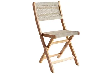 Cafégruppe Prossedi - Beige, Lys Træ - Havemøbler - Balkon - Balkonmøbler - Altansæt