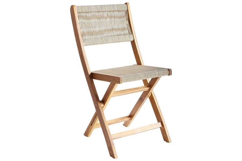 Cafégruppe Prossedi - Beige, Lys Træ - Havemøbler - Balkon - Balkonmøbler - Altansæt