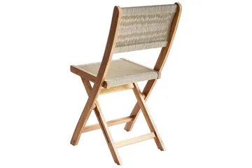 Cafégruppe Prossedi - Beige, Lys Træ - Havemøbler - Balkon - Balkonmøbler - Altansæt