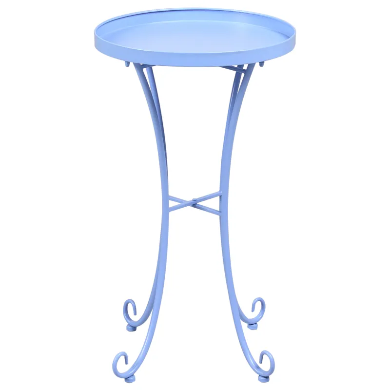 Cafésæt udendørs Cavinia Jern - Blå - Havemøbler - Balkon - Balkonmøbler - Altansæt