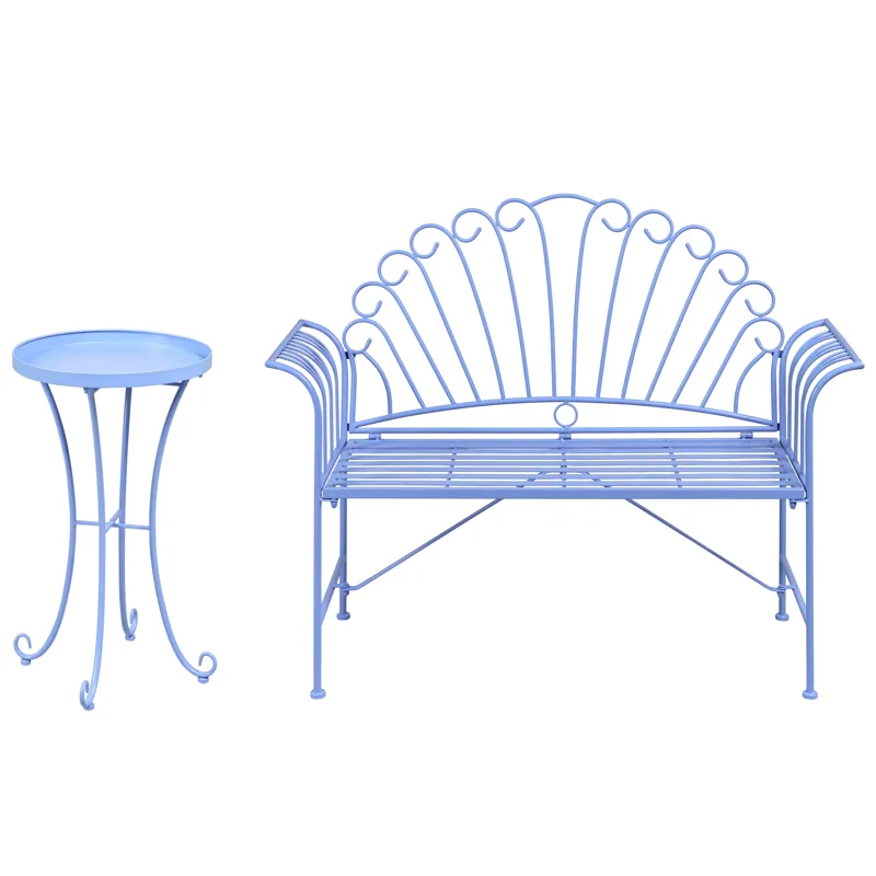 Cafésæt udendørs Cavinia Jern, Blå