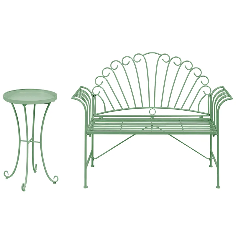 Cafésæt udendørs Cavinia Jern, Hvid