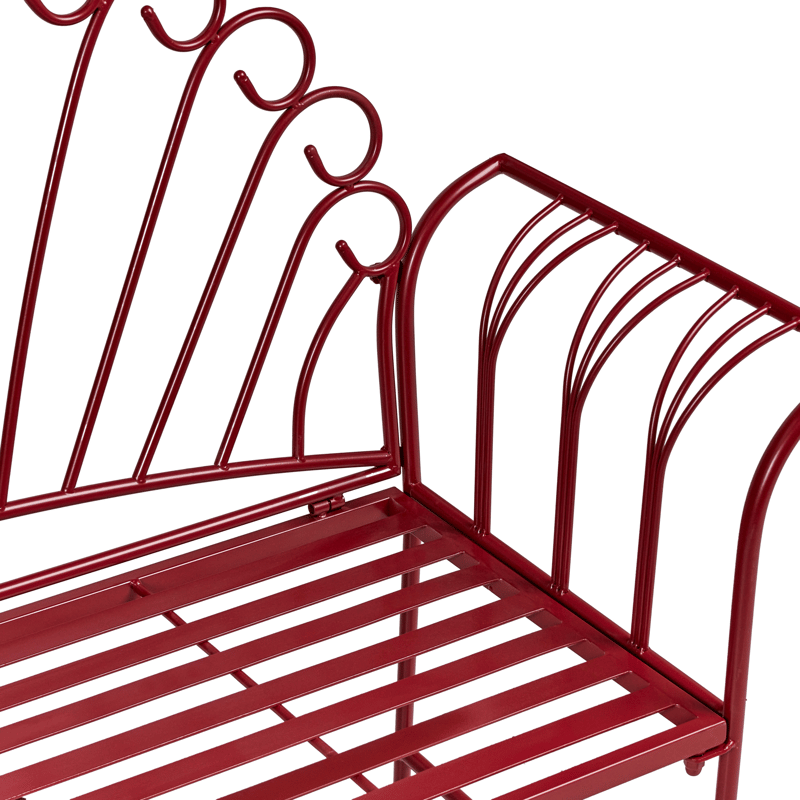 Cafésæt udendørs Cavinia Jern - Rød - Havemøbler - Balkon - Balkonmøbler - Altansæt