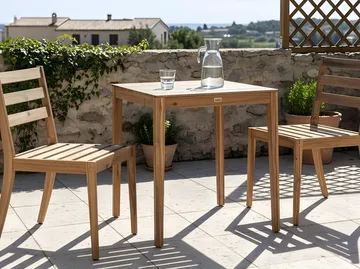 Cafésæt udendørs Chioggia akacietræ - Brun - Havemøbler - Balkon - Balkonmøbler - Altansæt
