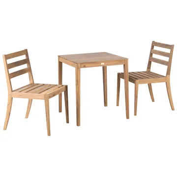 Cafésæt udendørs Chioggia akacietræ - Brun - Havemøbler - Balkon - Balkonmøbler - Altansæt
