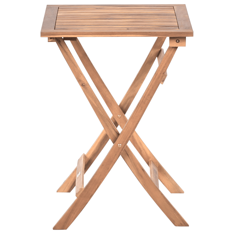 Cafésæt udendørs Coniolo akacietræ - Brun/Sort - Havemøbler - Balkon - Balkonmøbler - Altansæt