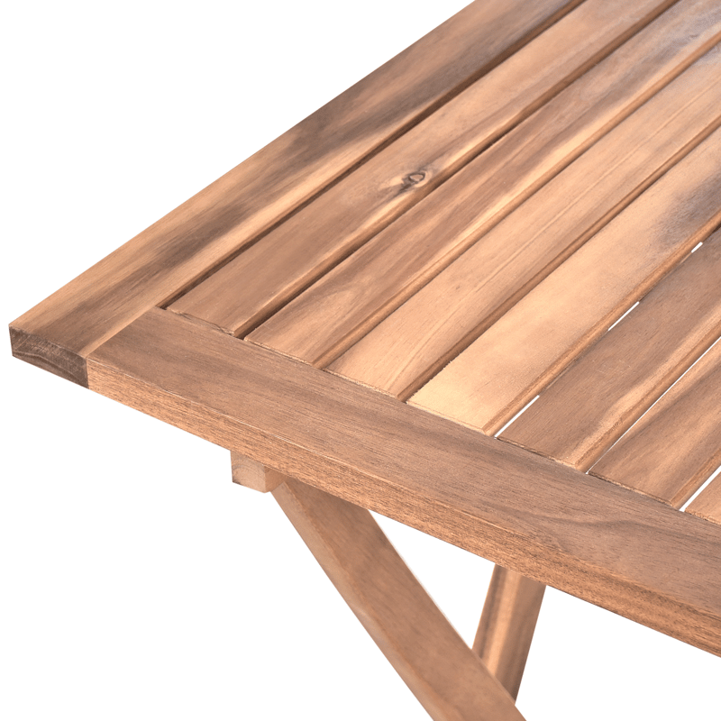 Cafésæt udendørs Coniolo akacietræ - Brun/Sort - Havemøbler - Balkon - Balkonmøbler - Altansæt