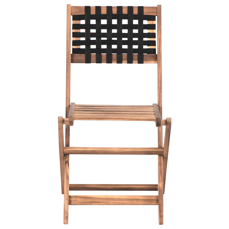 Cafésæt udendørs Coniolo akacietræ - Brun/Sort - Havemøbler - Balkon - Balkonmøbler - Altansæt